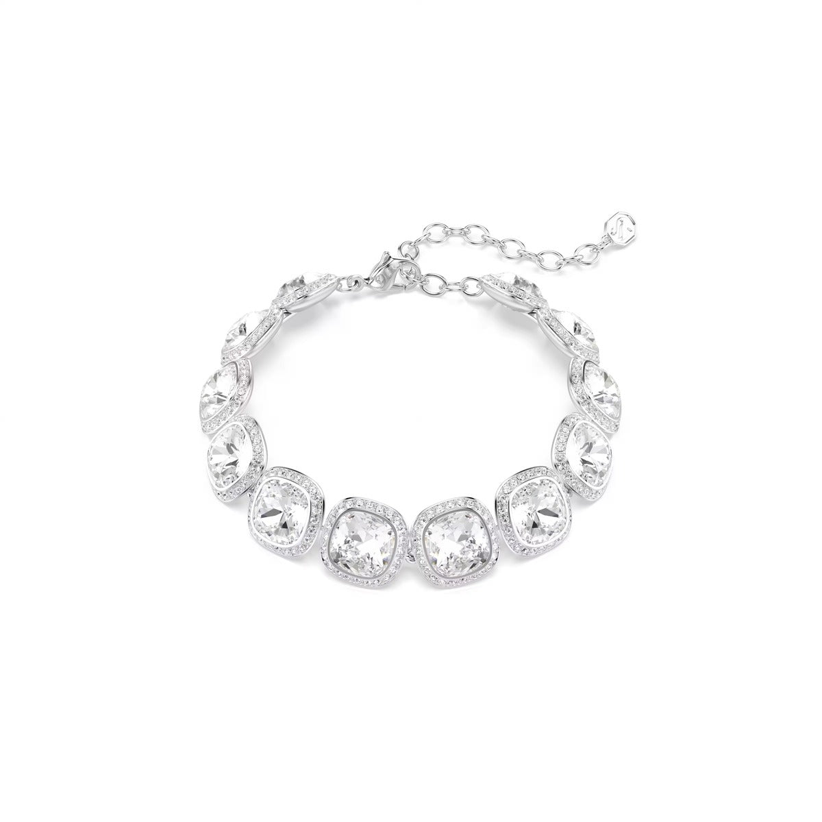 Swarovski Una Angelic Silver White Cushion Cut Bracelet