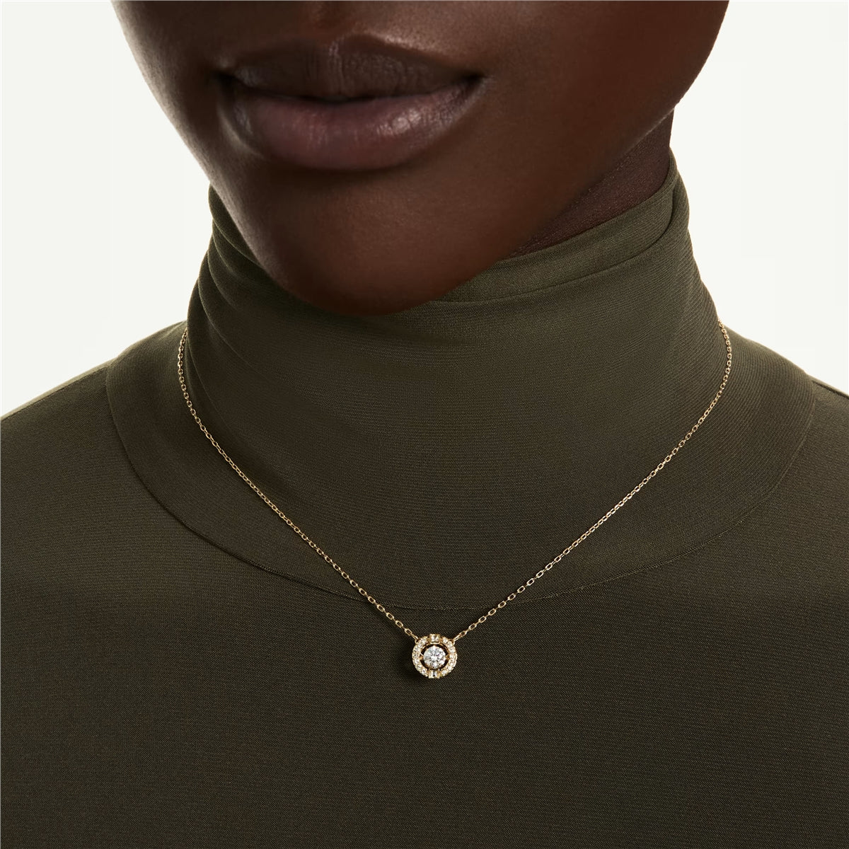 Swarovski Una Angelic Gold Mixed Cuts White Necklace