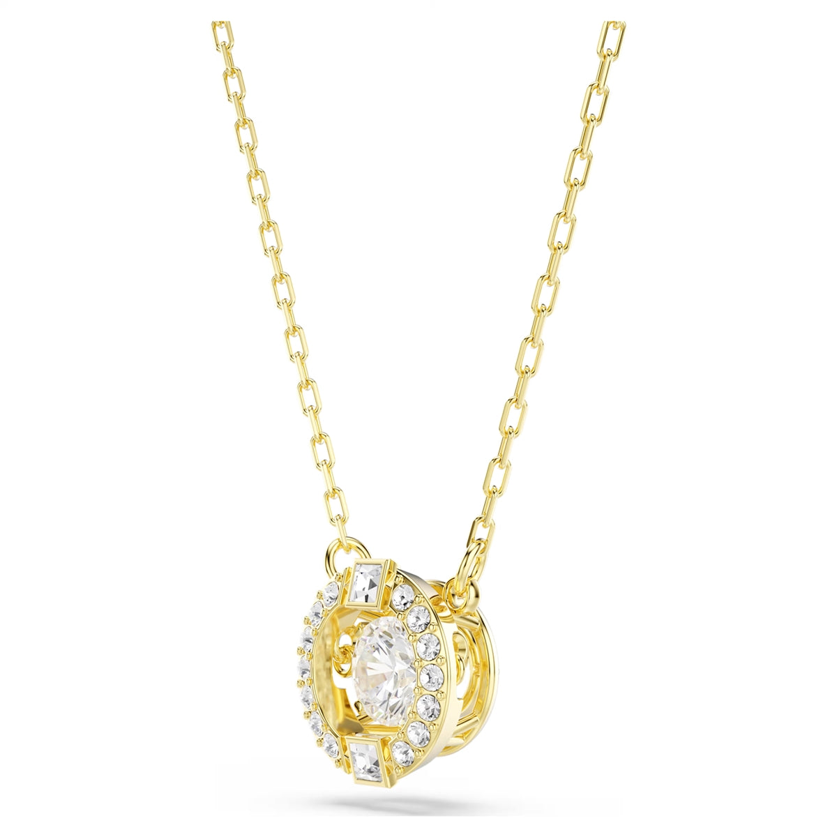 Swarovski Una Angelic Gold Mixed Cuts White Necklace