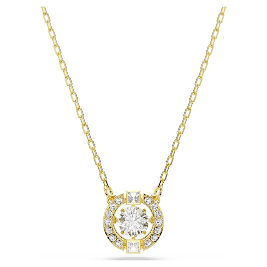 Swarovski Una Angelic Gold Mixed Cuts White Necklace