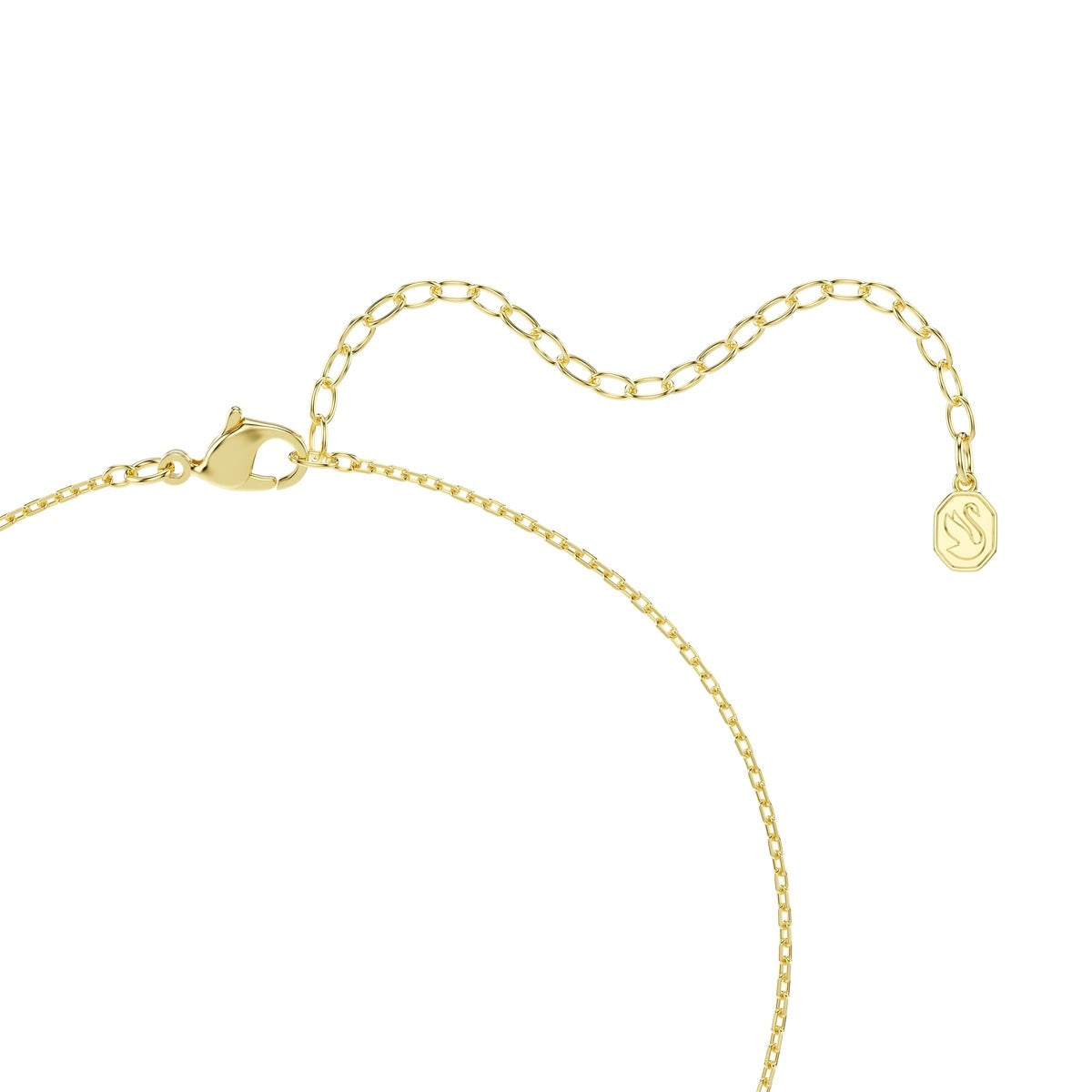 Swarovski Una Angelic Gold White Cushion Cut Necklace