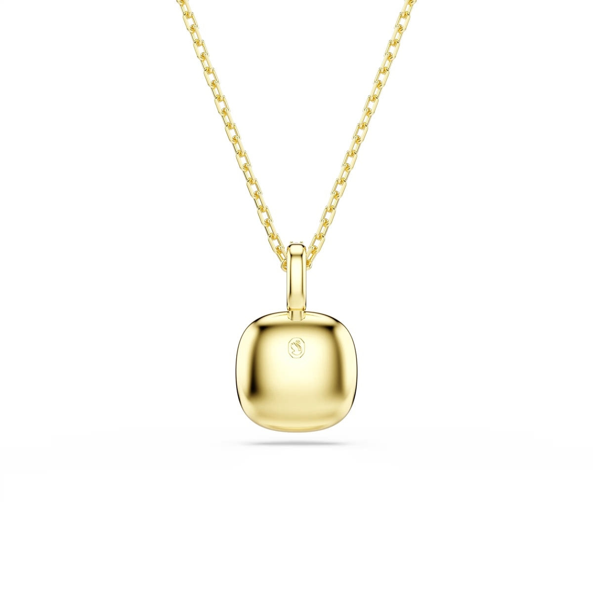 Swarovski Una Angelic Gold White Cushion Cut Necklace