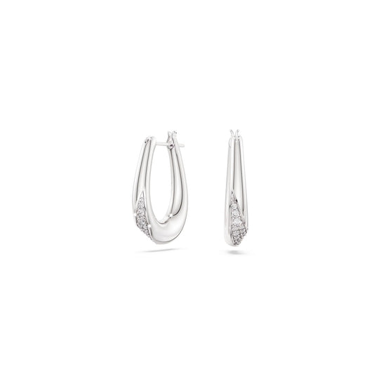 Swarovski Classica Sterling Silver Round Cut Small Hoop Earrings