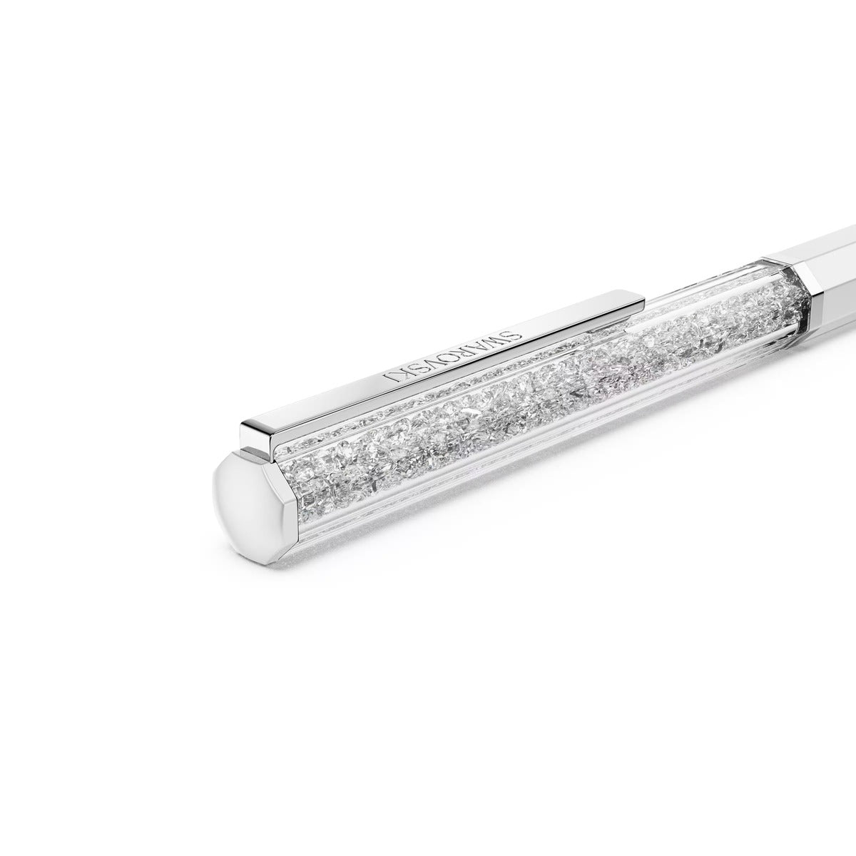 Swarovski Crystalline Chrome Plated White Lacquered Ballpoint Pen