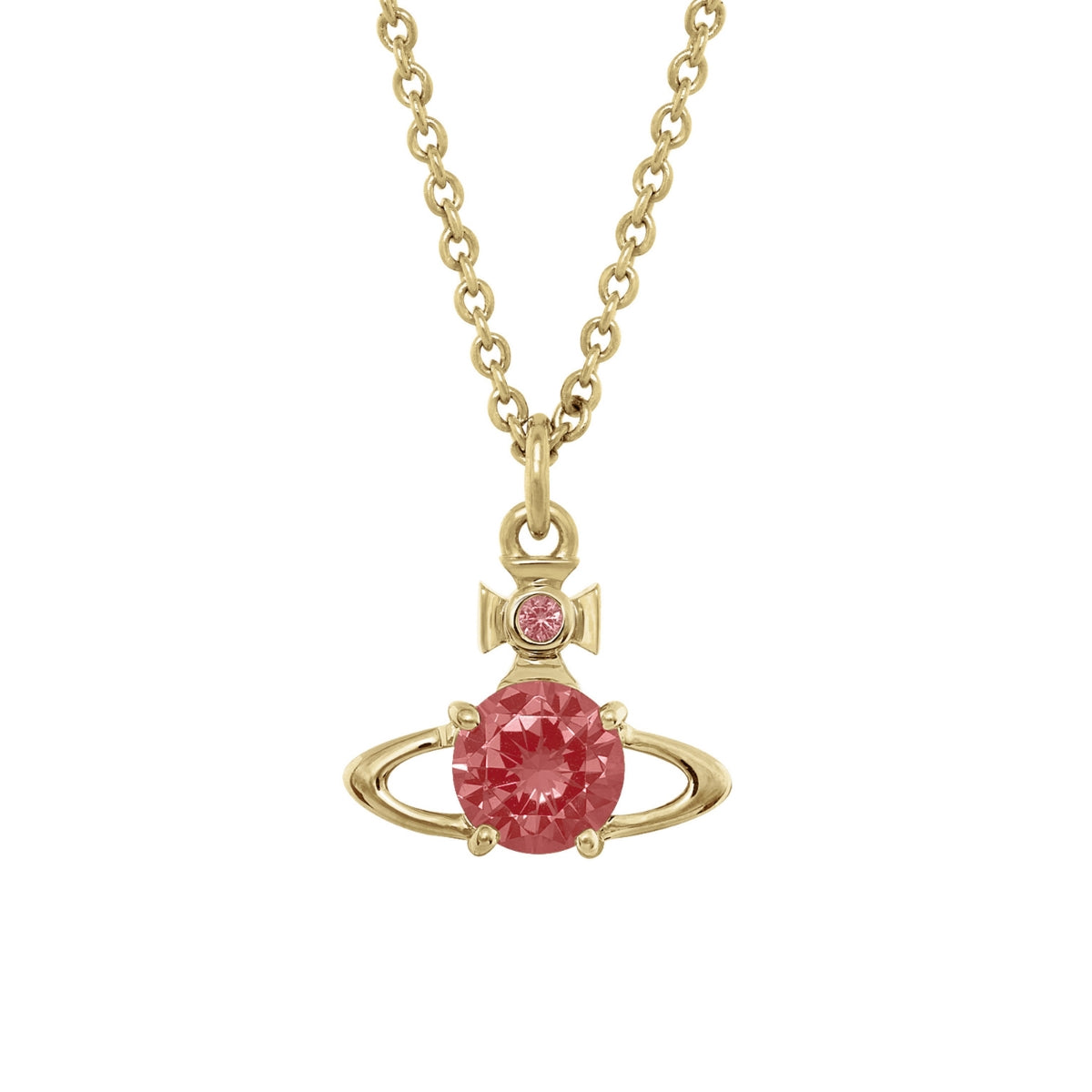 Vivienne Westwood Gold Red CZ Reina Necklace
