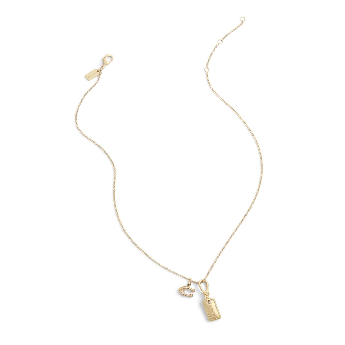 Coach Gold Stitched Hangtag Charm