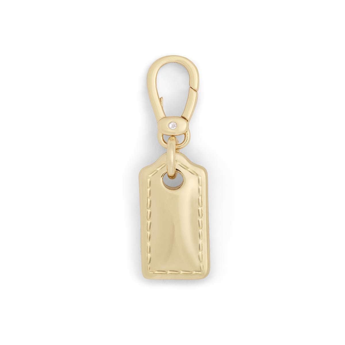 Coach Gold Stitched Hangtag Charm