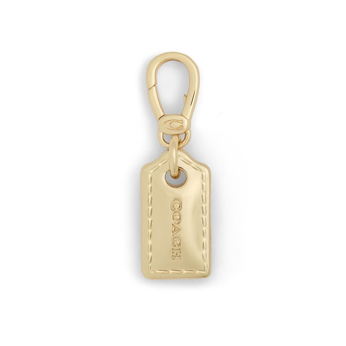Coach Gold Stitched Hangtag Charm