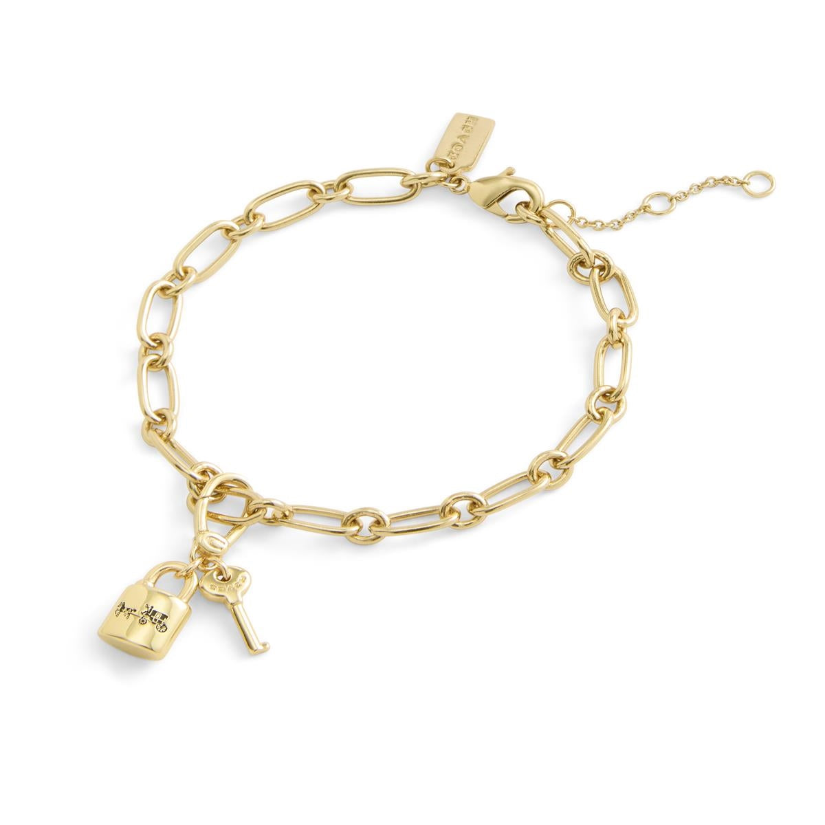 Coach Gold Signature Lock & Key Charm