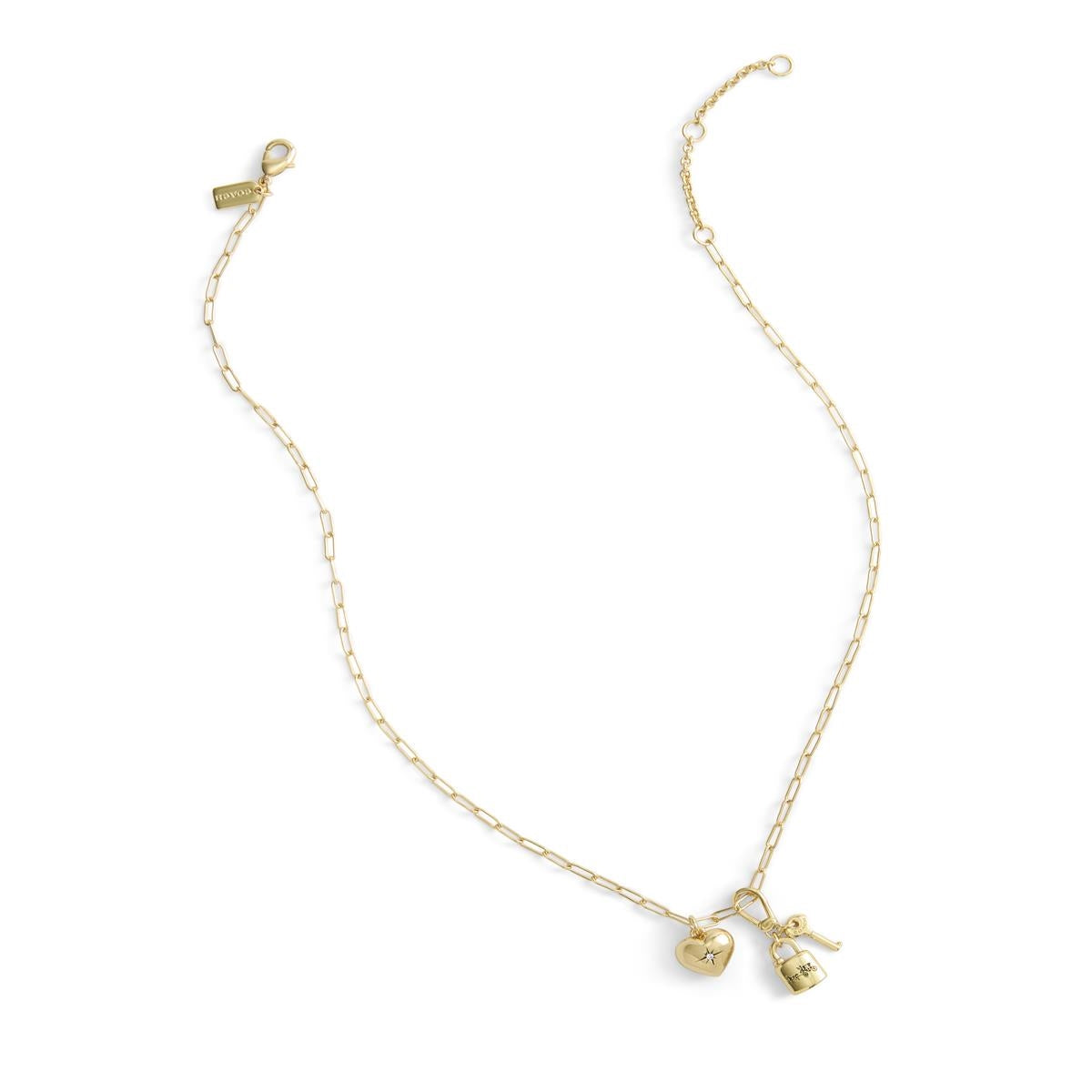 Coach Gold Signature Lock & Key Charm