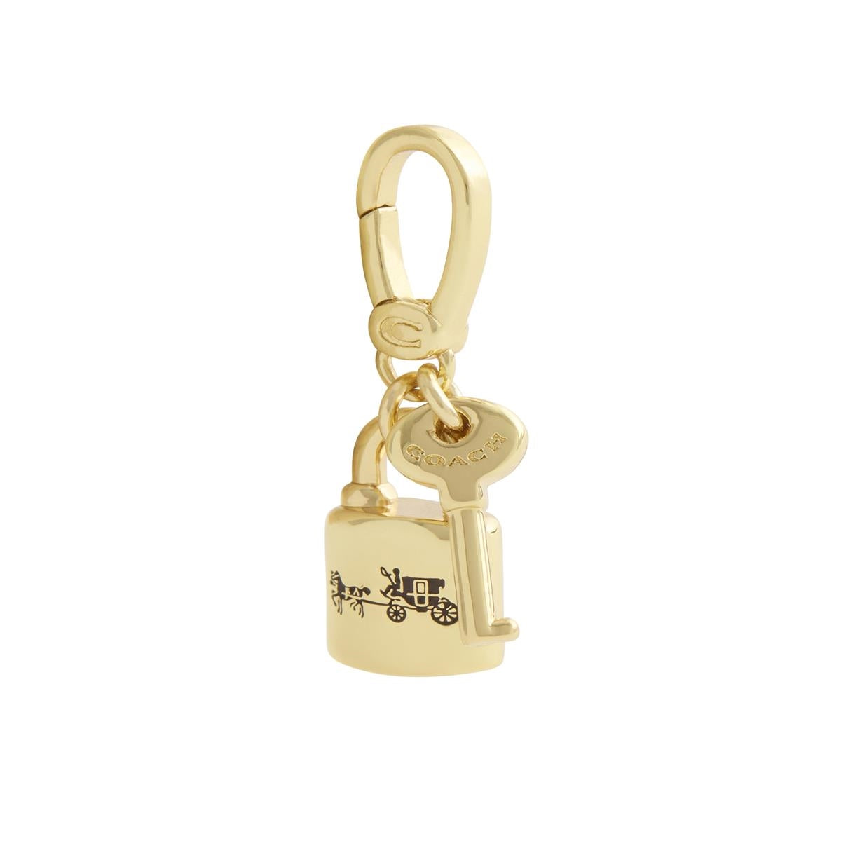 Coach Gold Signature Lock & Key Charm