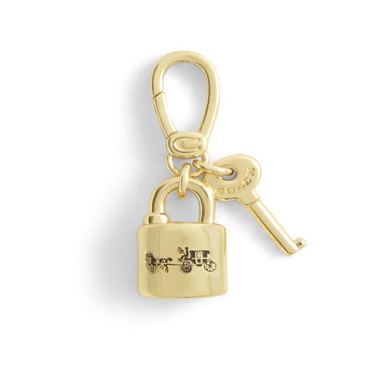Coach Gold Signature Lock & Key Charm
