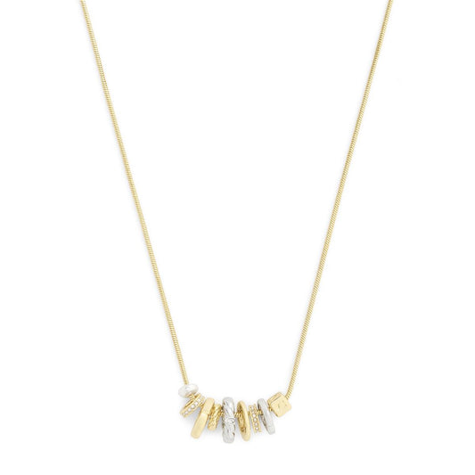 Coach Gold Signature Rondelle Charm Pendant Necklace