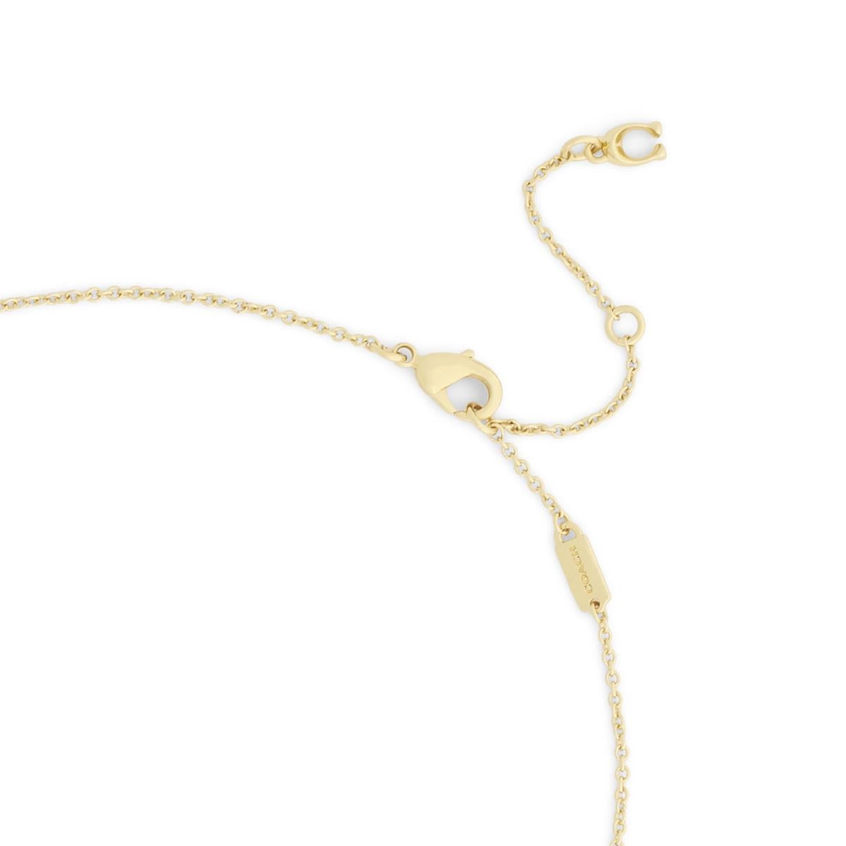 Coach Gold Signature C Stone Necklace & Earrings Boxed Set