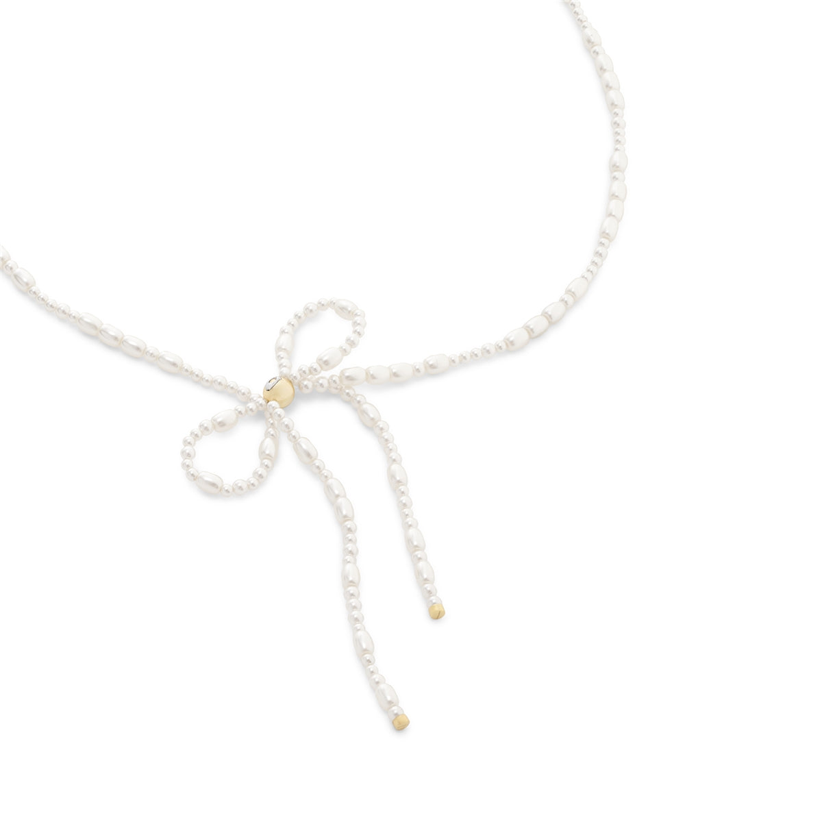 Coach Gold Pearl Bow Choker