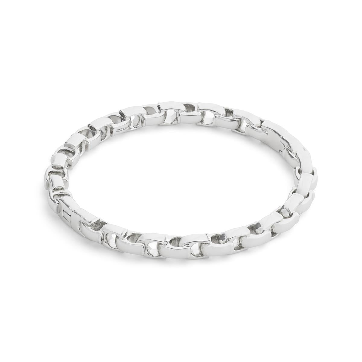 Coach Silver Signature C Link Bangle Bracelet