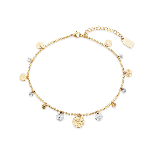 Over & Over Gold Stainless Steel Two Tone Anklet