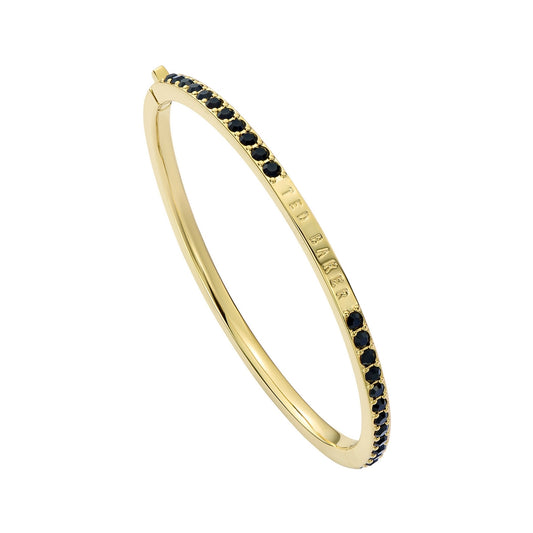 Ted Baker Gold Claudia Black Pavé Bangle