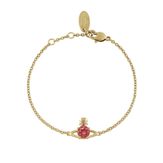 Vivienne Westwood Gold Red CZ Reina Small Bracelet