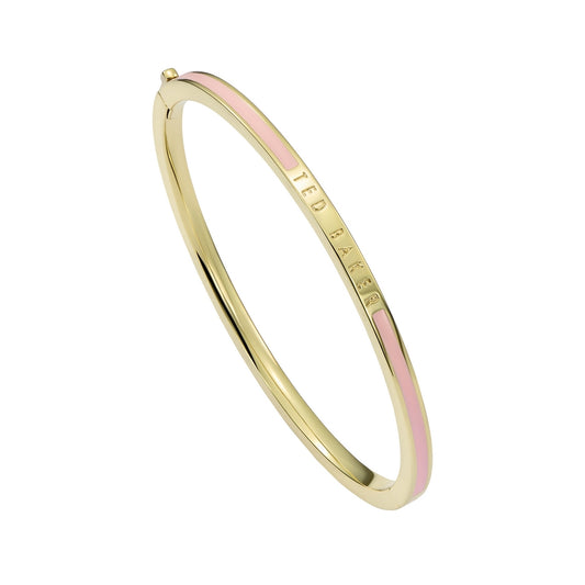 Ted Baker Gold Roley Pink Enamel Bangle