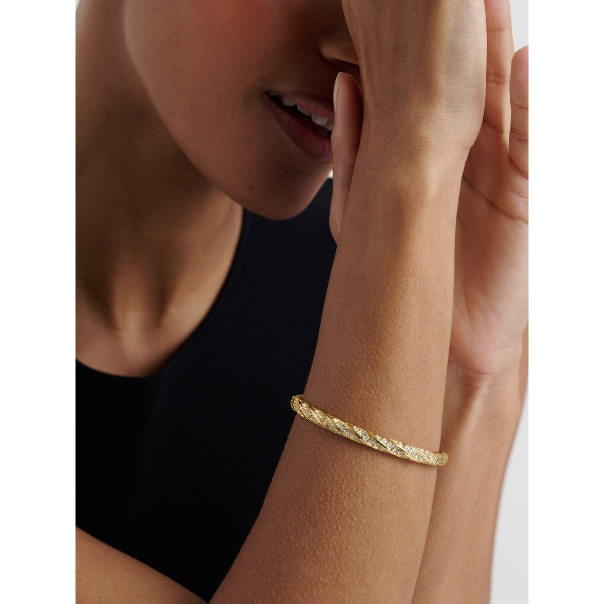 Ted Baker Gold Torvi CrystalTwist Bangle