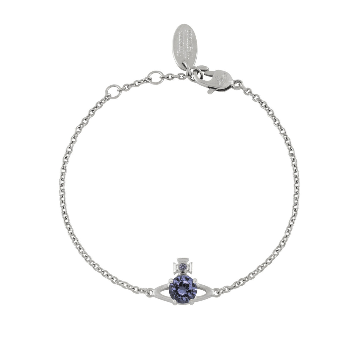 Vivienne Westwood Silver Lavender CZ Reina Small Bracelet