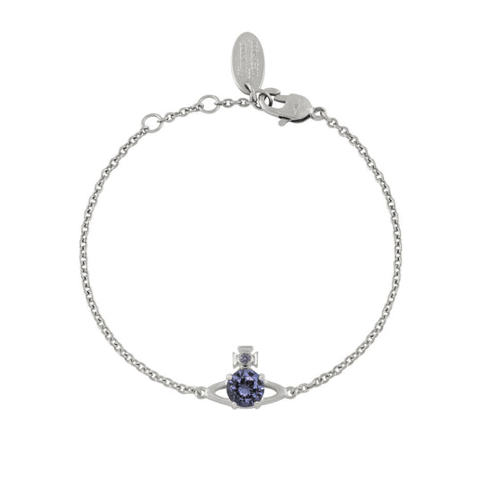Vivienne Westwood Silver Lavender CZ Reina Small Bracelet