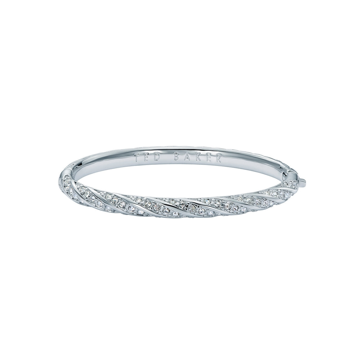 Ted Baker Silver Torvi Crystal Twist Bangle