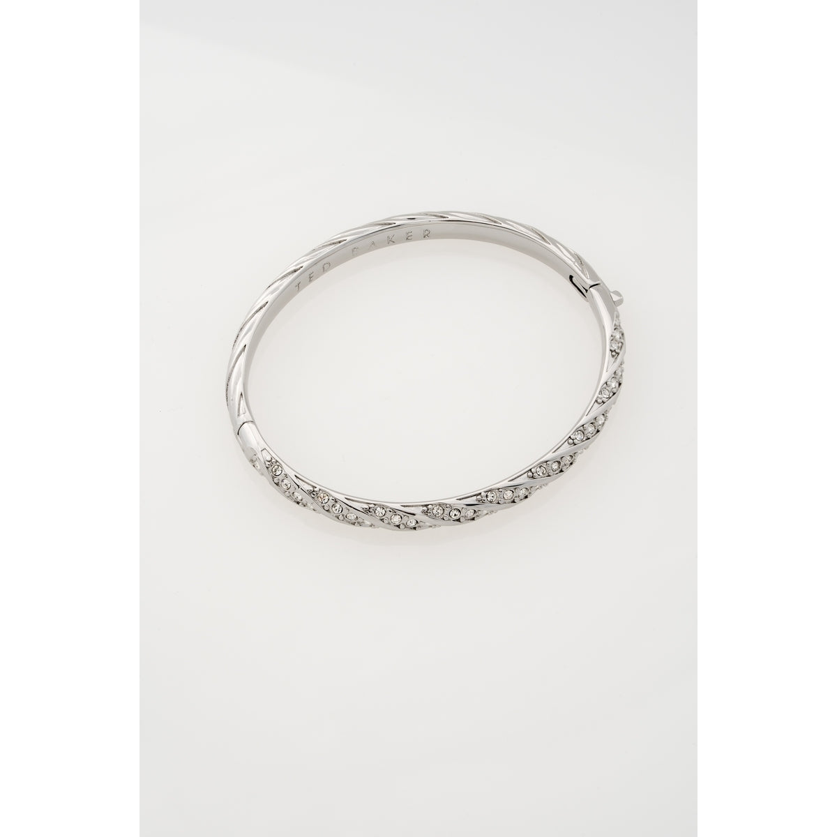 Ted Baker Silver Torvi Crystal Twist Bangle