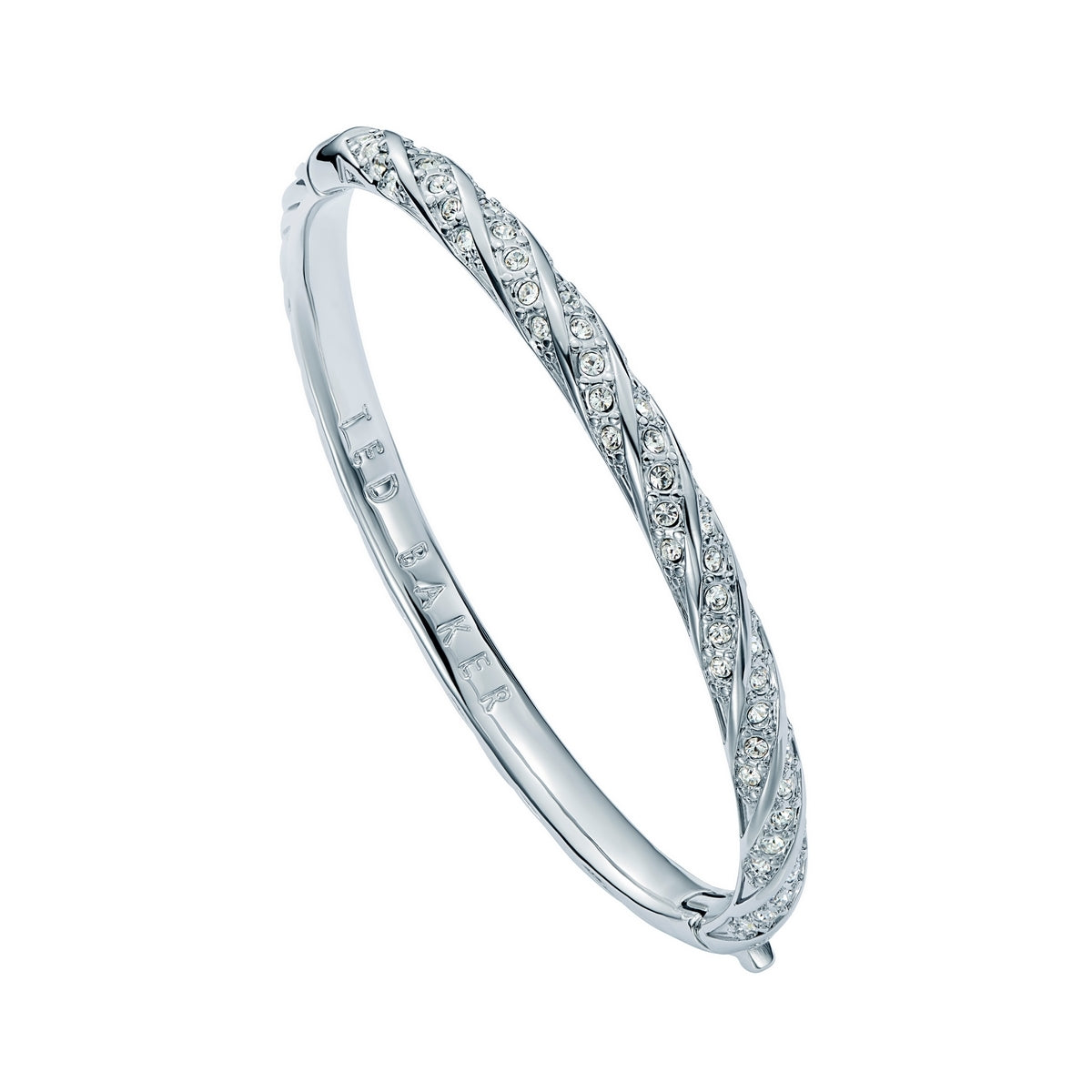 Ted Baker Silver Torvi Crystal Twist Bangle