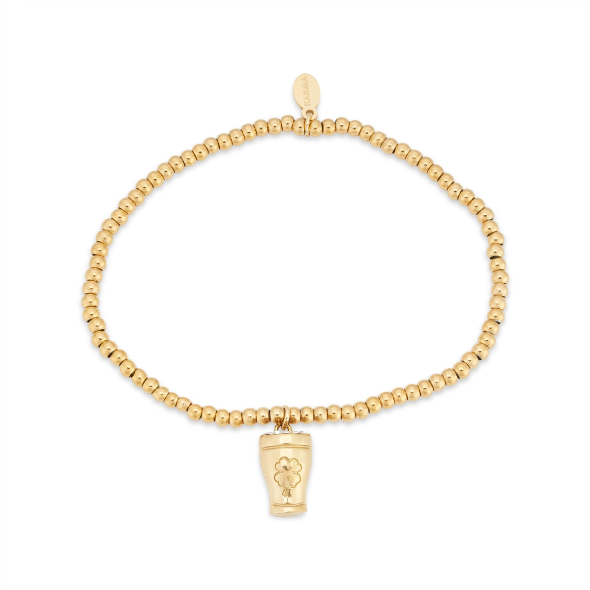 Karma Gold Stainless Steel 'Split The G' Pint Bracelet