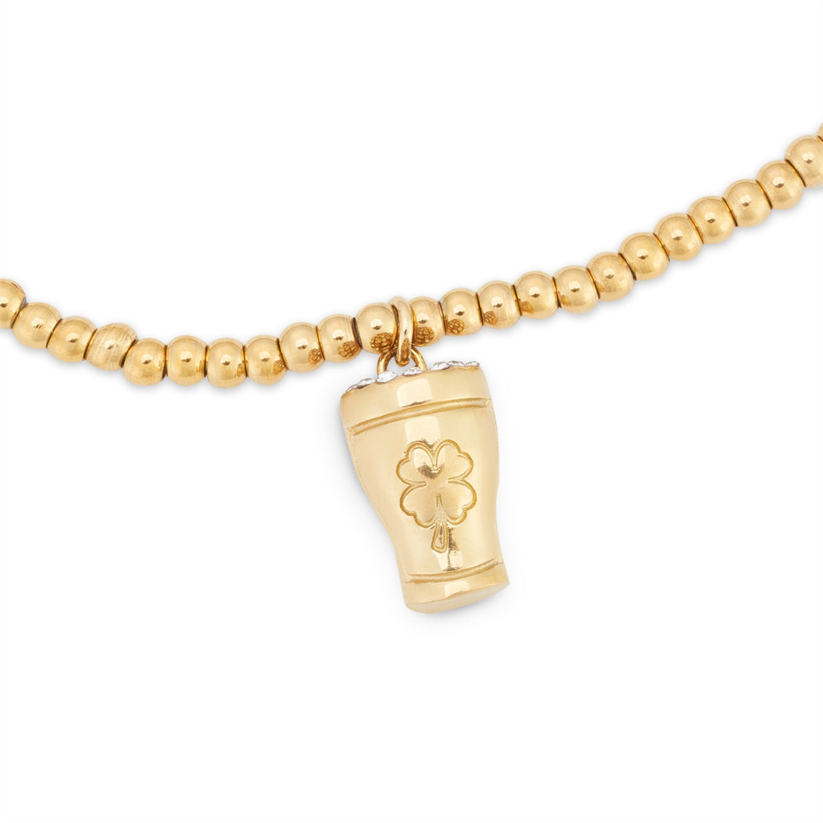 Karma Gold Stainless Steel 'Split The G' Pint Bracelet