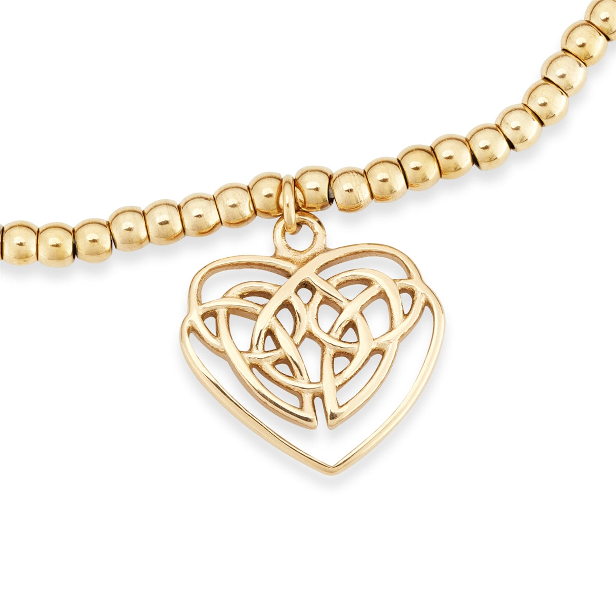 Karma Gold 14k Stainless Steel Celtic Heart Bracelet