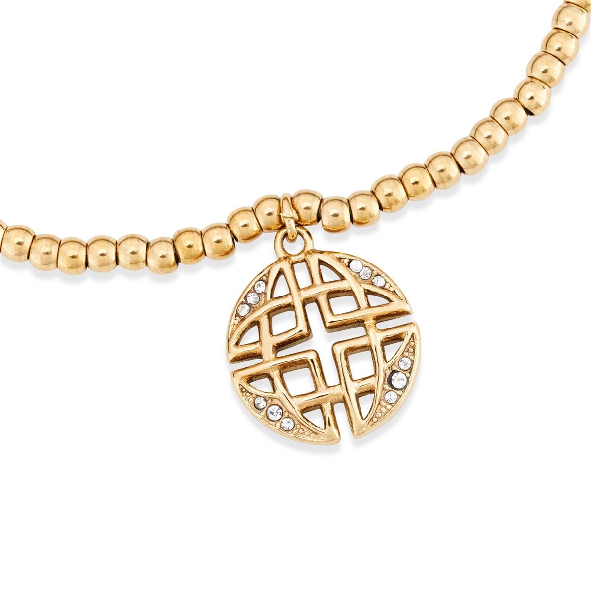 Karma Gold Stainless Steel Dara Knot 'Strength' Bracelet