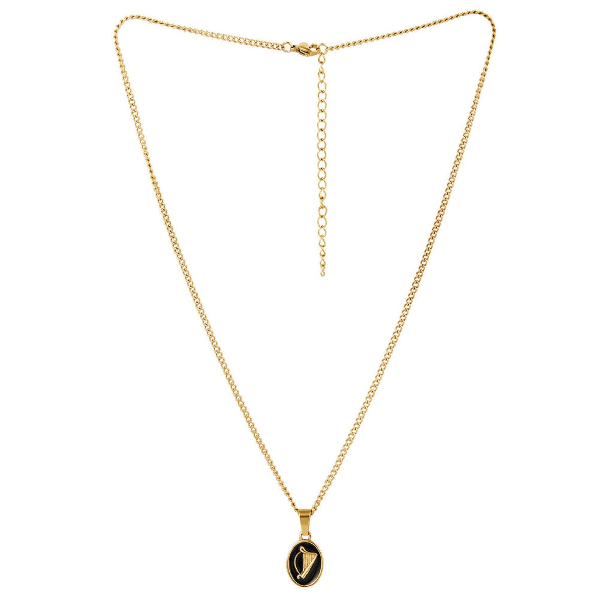 Over & Over Gold 14k Stainless Steel Enamel Harp Necklace