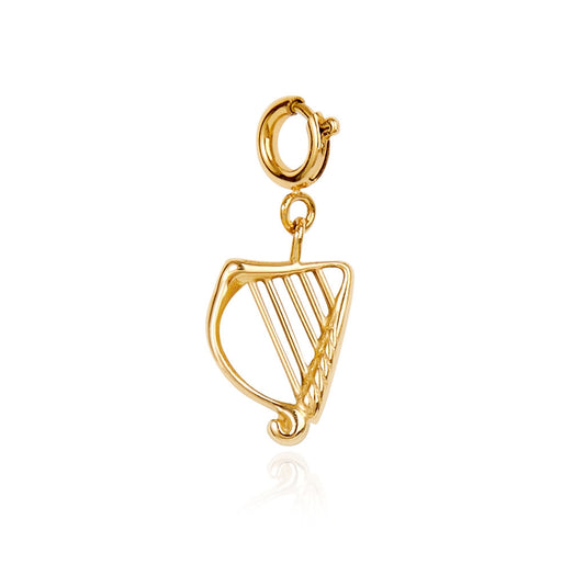 Over & Over Gold 14k Stainless Steel Harp Charm