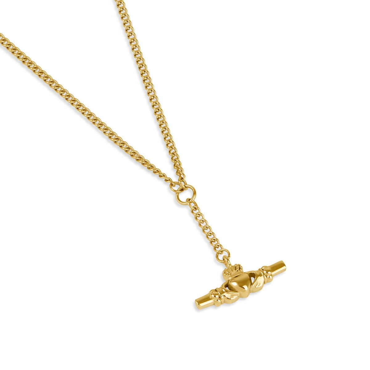 Over & Over Gold 14k Stainless Steel T-bar Necklace