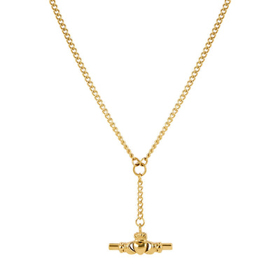 Over & Over Gold 14k Stainless Steel T-bar Necklace