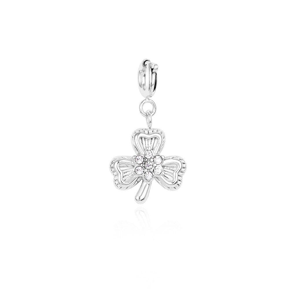 Over & Over Silver Stainless Steel Ireland Charm Necklace Set