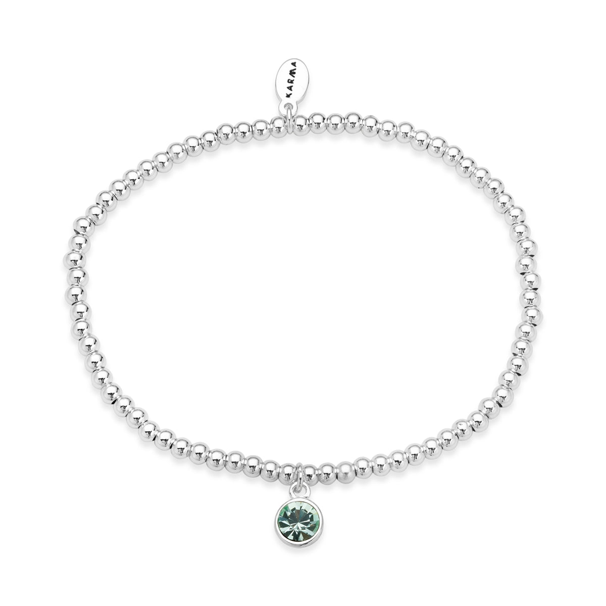 Karma Silver August Stretch Birthstone Bracelet