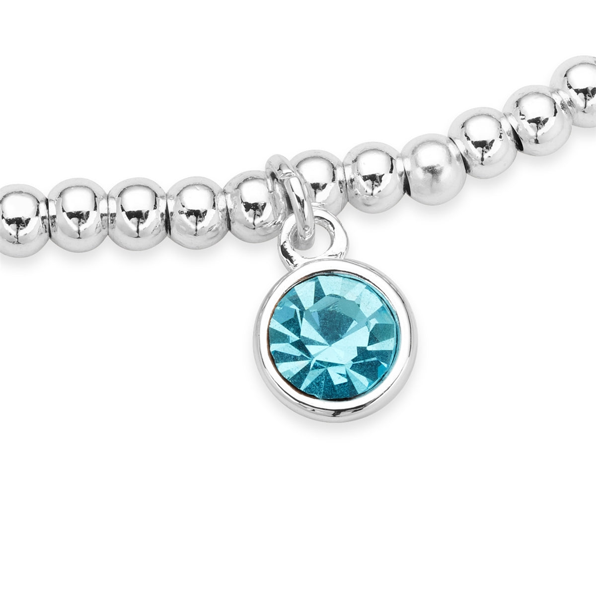 Karma Silver March Stretch Birthstone Bracelet