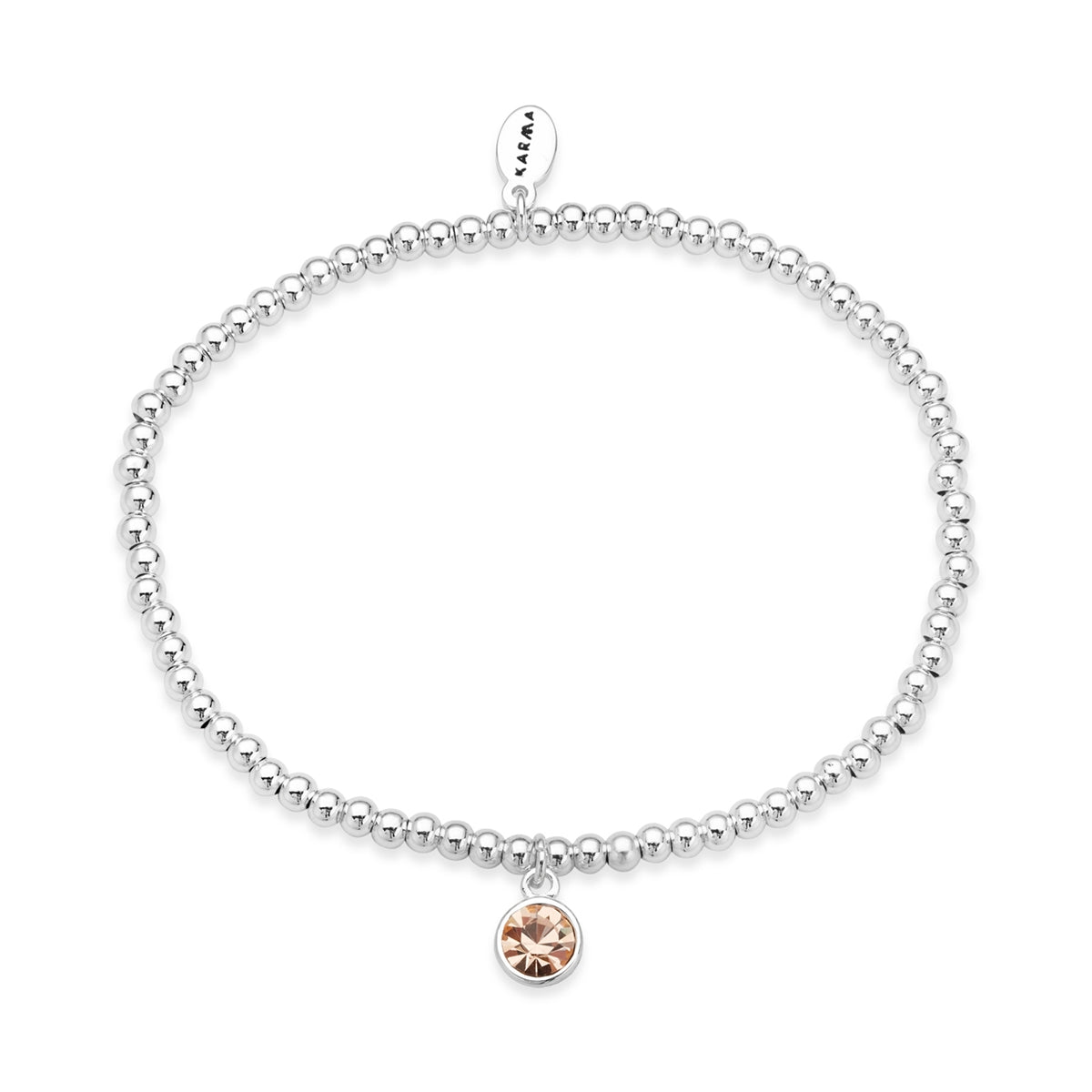 Karma Silver November Stretch Birthstone Bracelet
