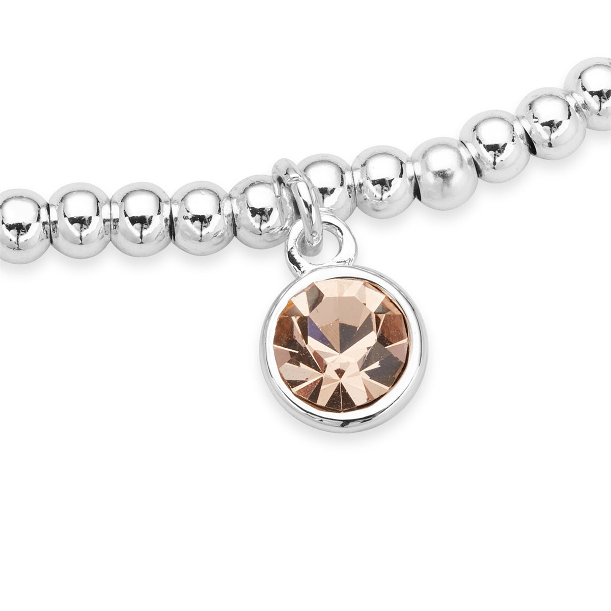 Karma Silver November Stretch Birthstone Bracelet