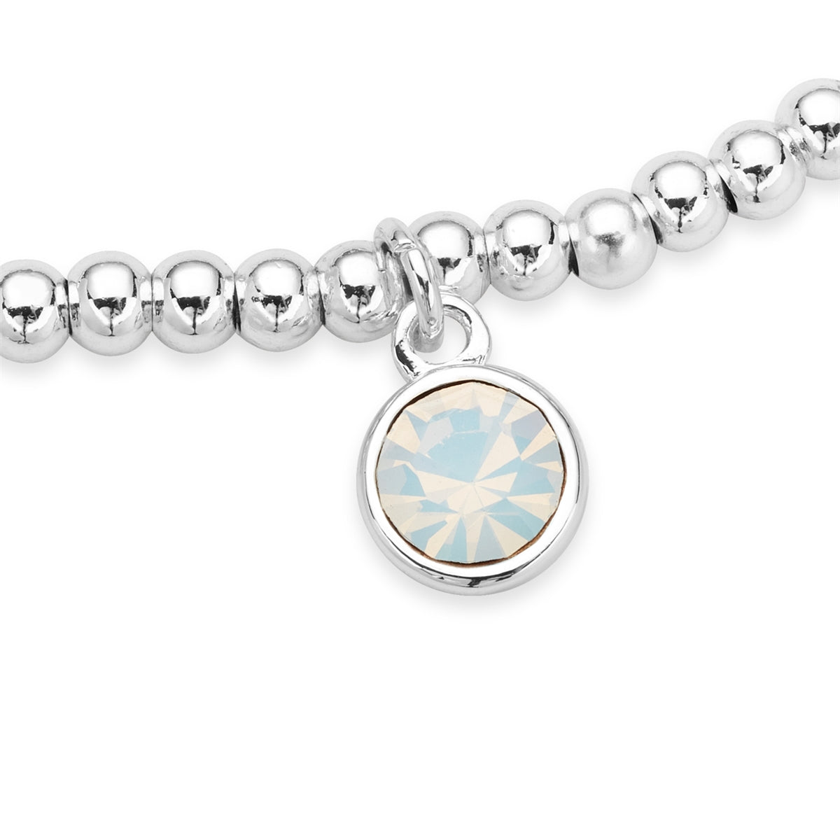 Karma Silver October Stretch Birthstone Bracelet