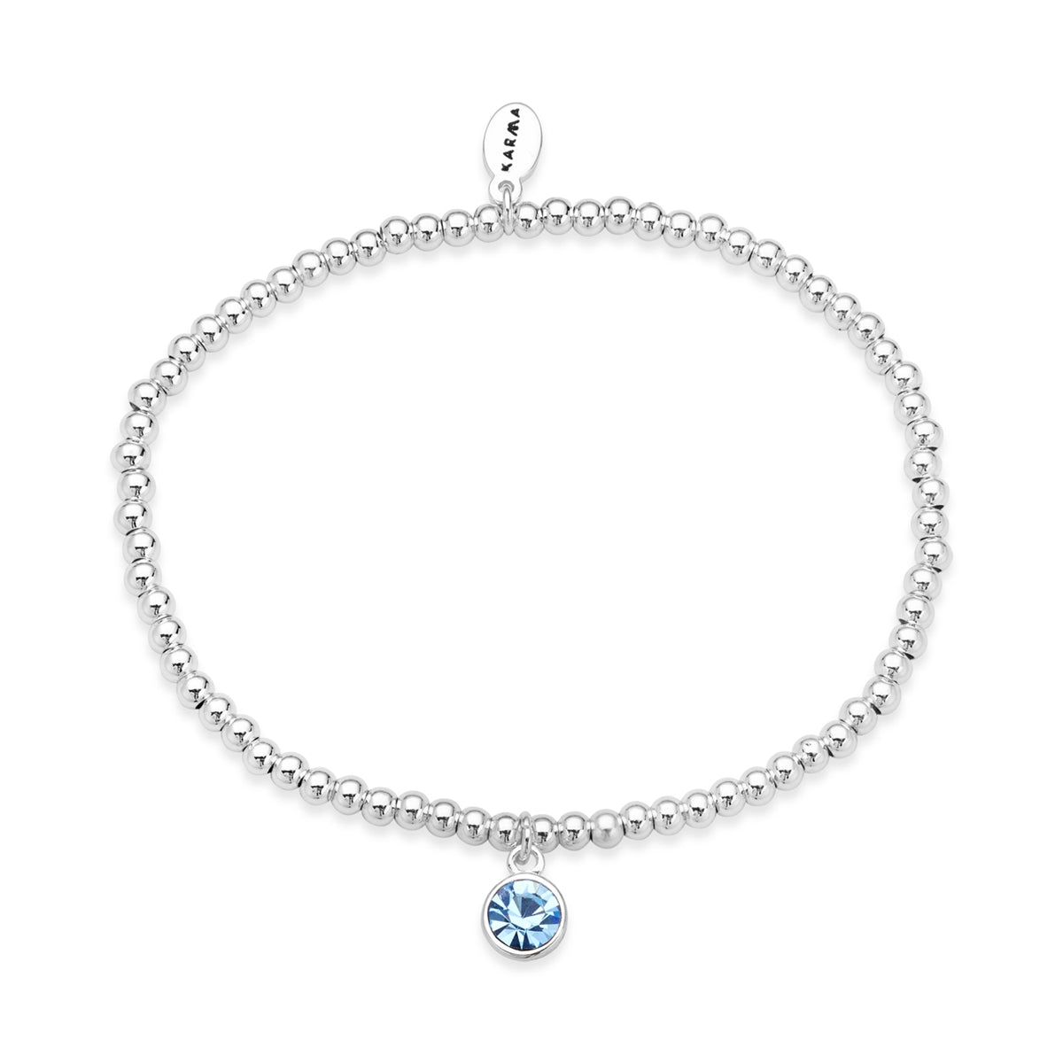 Karma Silver September Stretch Birthstone Bracelet