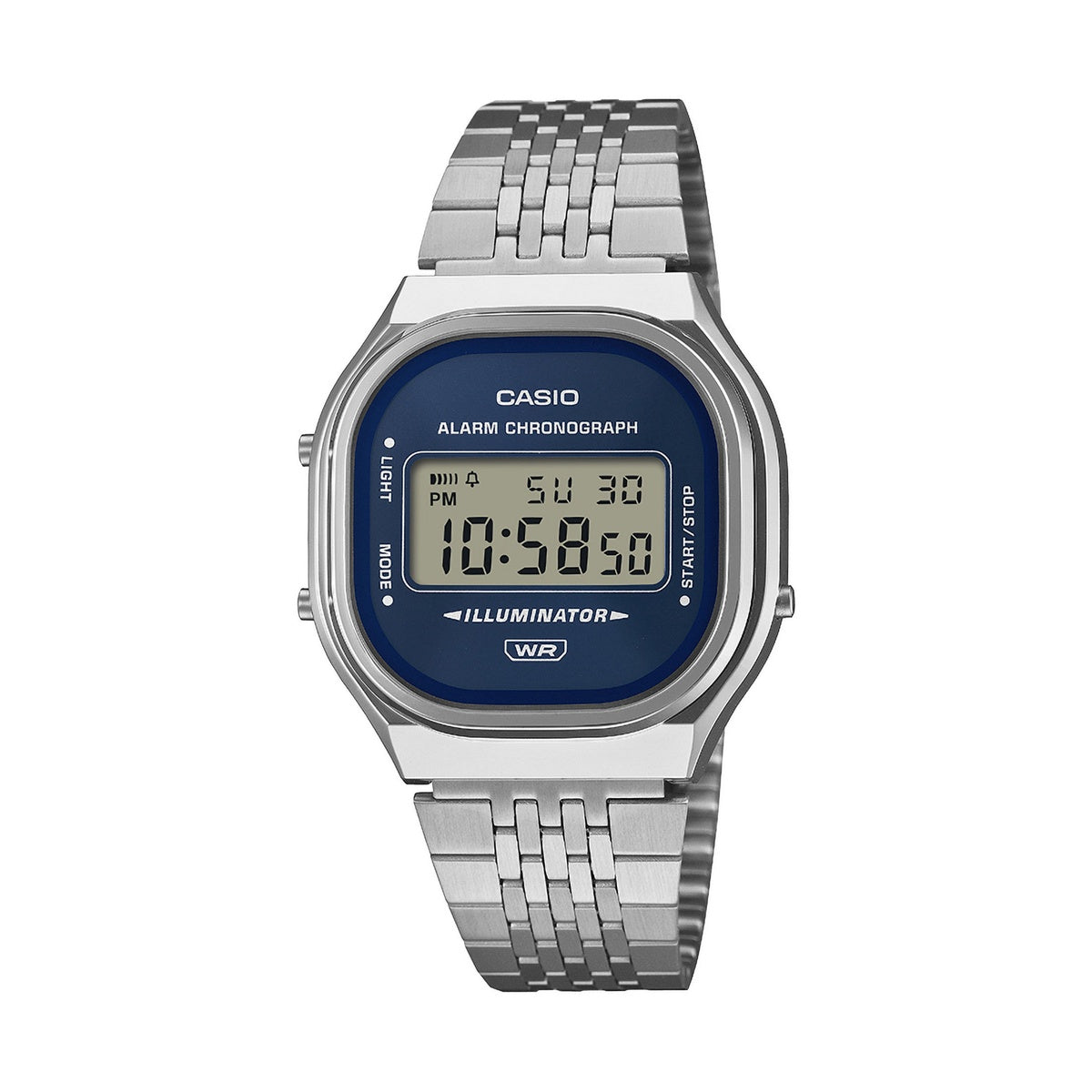 Casio A140WE-2AEF Vintage Sunray Silver Blue Watch