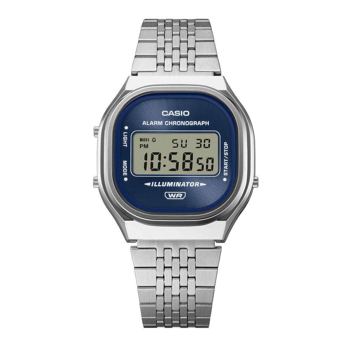 Casio A140WE-2AEF Vintage Sunray Silver Blue Watch