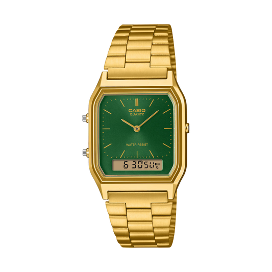 Casio AQ-230GA-3AMQYES Vintage Gold Green Watch