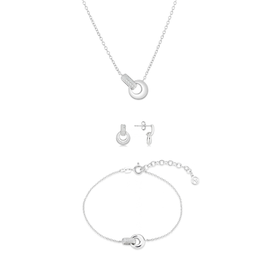 Argento Silver Oval Pavé Link Gift Set
