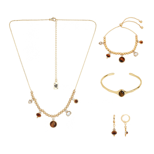 August Woods Gold Tiger's Eye Gift Set